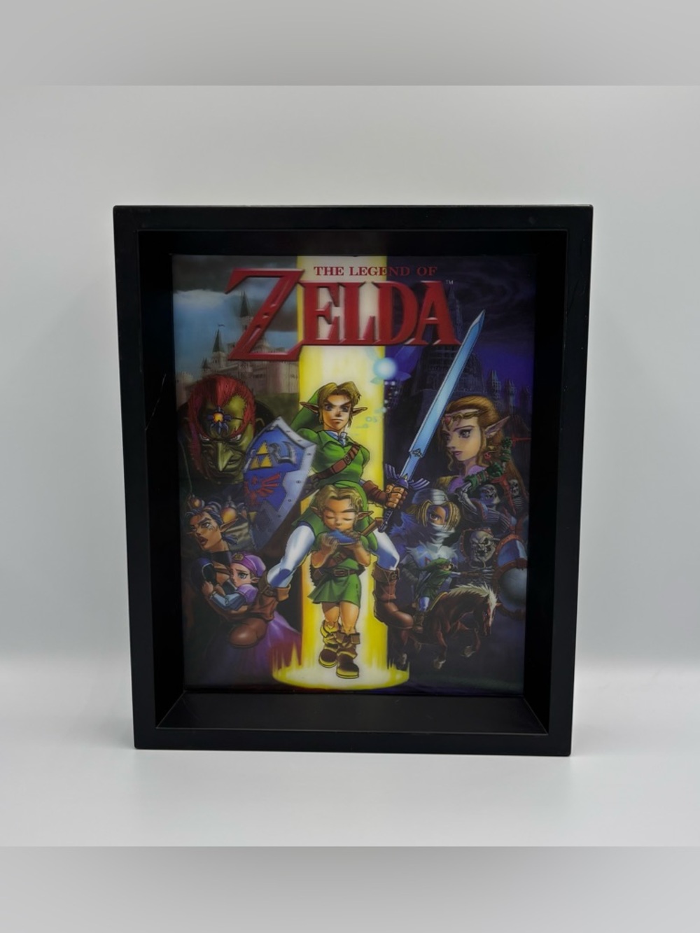 RARE Nintendo The Legend Of Zelda 3d Holographic Framed Picture 9.25”x11.25”